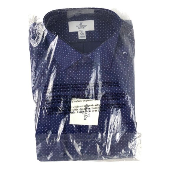 Buttoned Down Classic Fit Long Sleeve Men's Button-Down Shirt Dark Blue - Picture 5 of 11